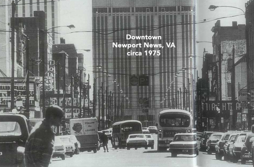Downtown Newport News, Virginia, Washington Avenue, 1975