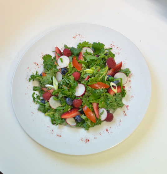 Summertime Kale Salad with Raspberry Vinaigrette, McDonald Garden Center