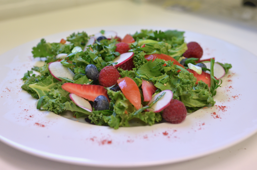 Summertime Kale Salad with Raspberry Vinaigrette, McDonald Garden Center