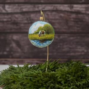 Assateague Lighthouse and Ponies Heirloom Ornament