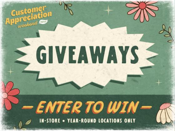 Customer Appreciation Weekend Giveaway