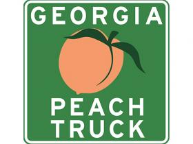 Georgia Peach Truck Logo, McDonald Garden Center